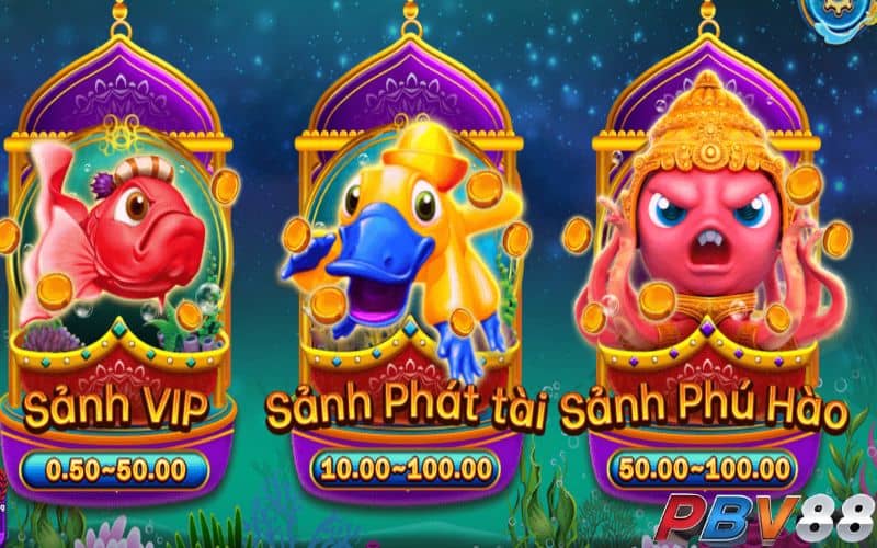 Có đến 3 sảnh chơi từ nghiệp dư đến chuyên nghiệp