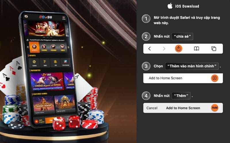 Các bước tải app PBV88 trên điện thoại IOS